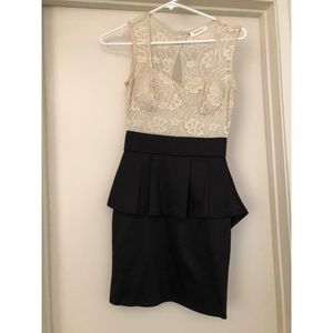 Size small black and white dress